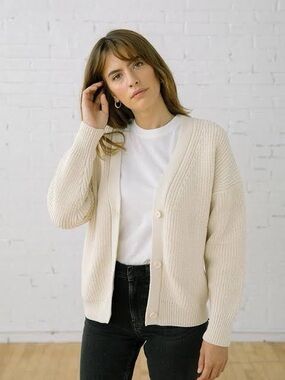 Shelter Cotton Cardigan - Birch
